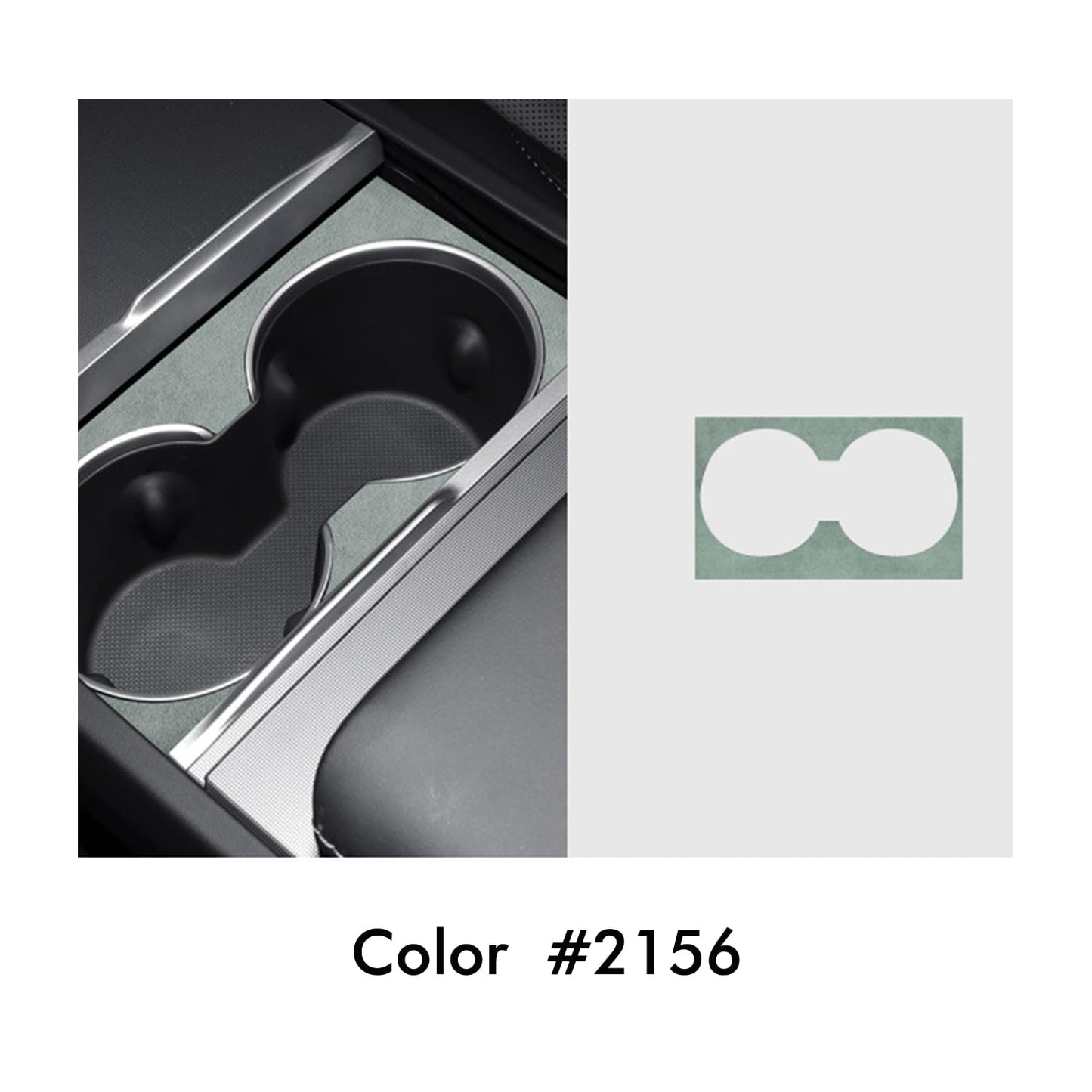 Evtesparts Model 3 Highland Alcantara Center Console Water Cup Holder Trim