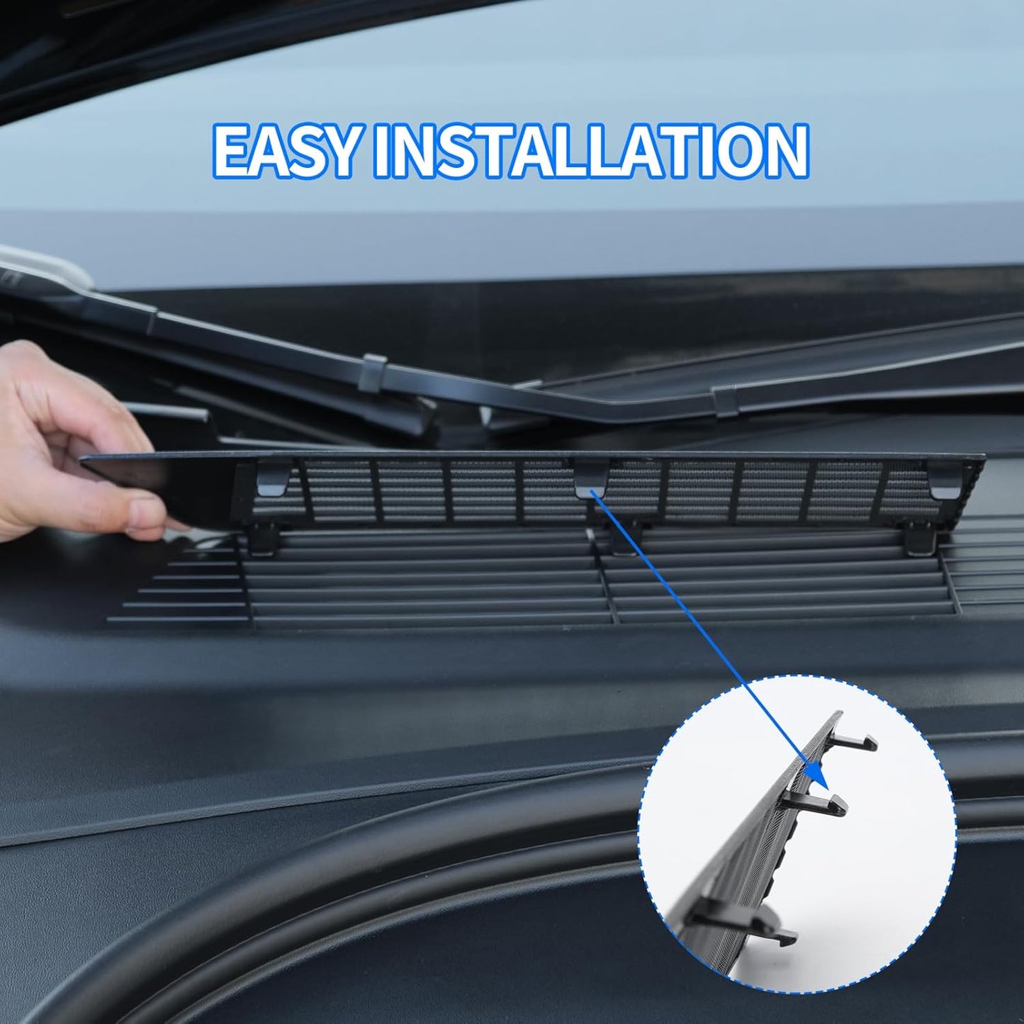 Evtesparts Model 3 Highland Front Bumper Insect Net & Air Intake Vent Radiator Protective Cover