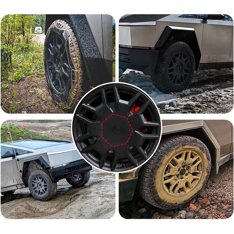 Evtesparts Wheel Hub Center Caps Protection Cover For Tesla Cybertruck