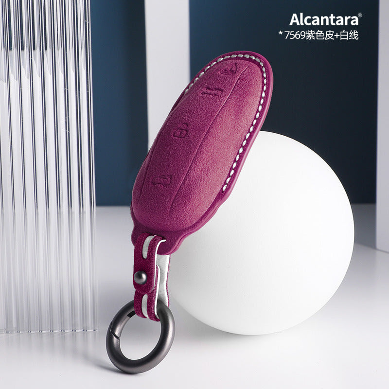 Tesla Model 3/Y/S Alcantara Key Cover Bag