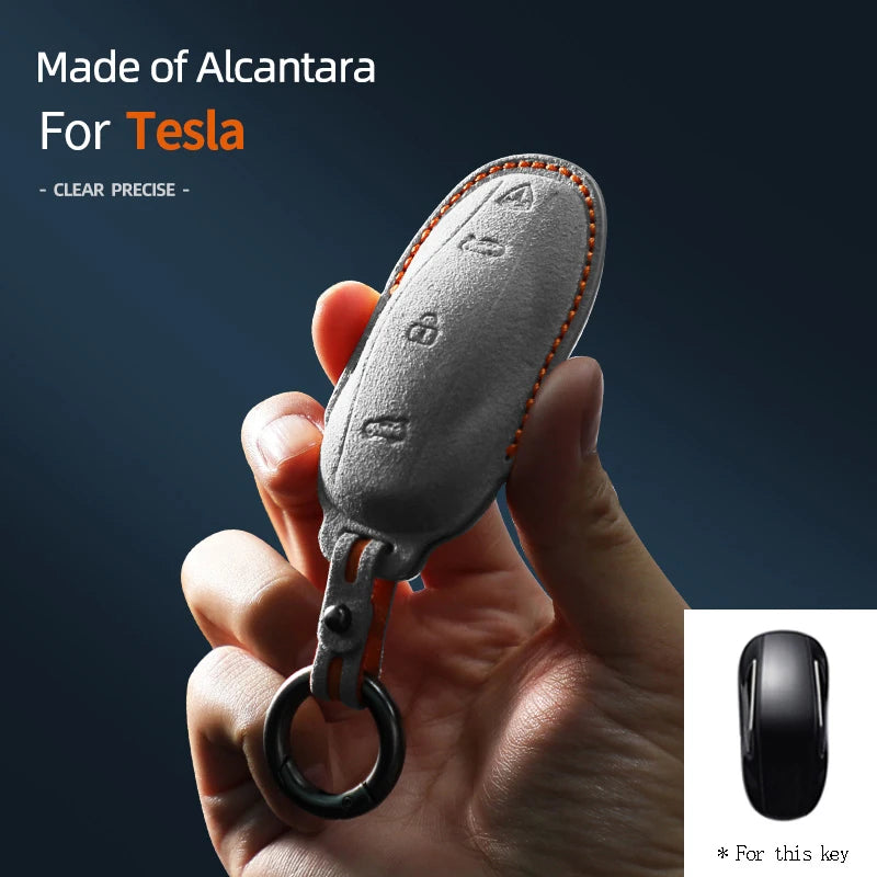 Tesla Model 3/Y/S Alcantara Key Cover Bag