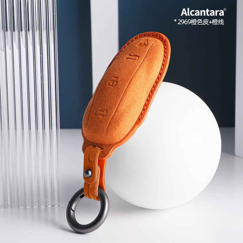 Tesla Model 3/Y/S Alcantara Key Cover Bag