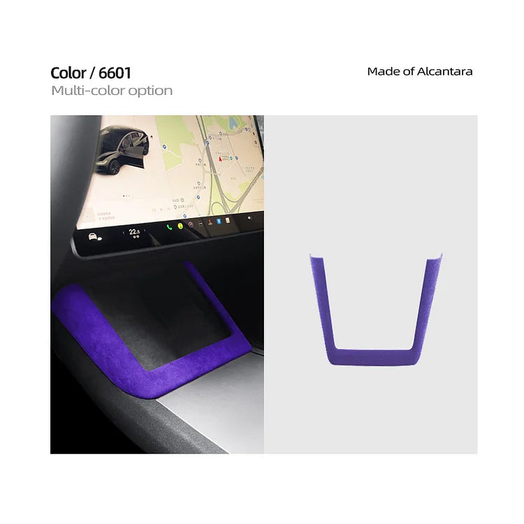 Evtesparts Model 3 Highland Alcantara Central Control Wireless Charging Frame Cover