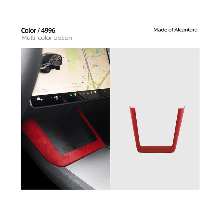 Evtesparts Model 3 Highland Alcantara Central Control Wireless Charging Frame Cover