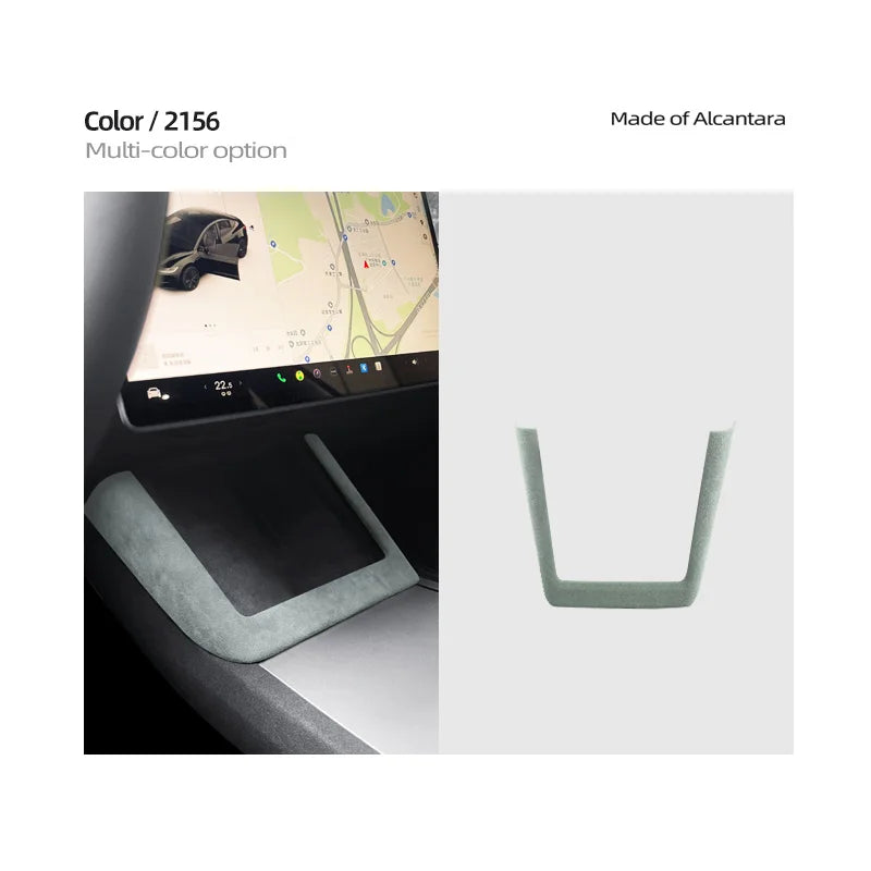Evtesparts Model 3 Highland Alcantara Central Control Wireless Charging Frame Cover