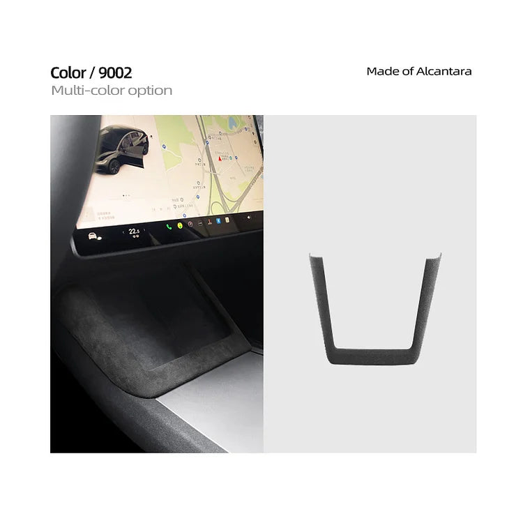 Evtesparts Model 3 Highland Alcantara Central Control Wireless Charging Frame Cover