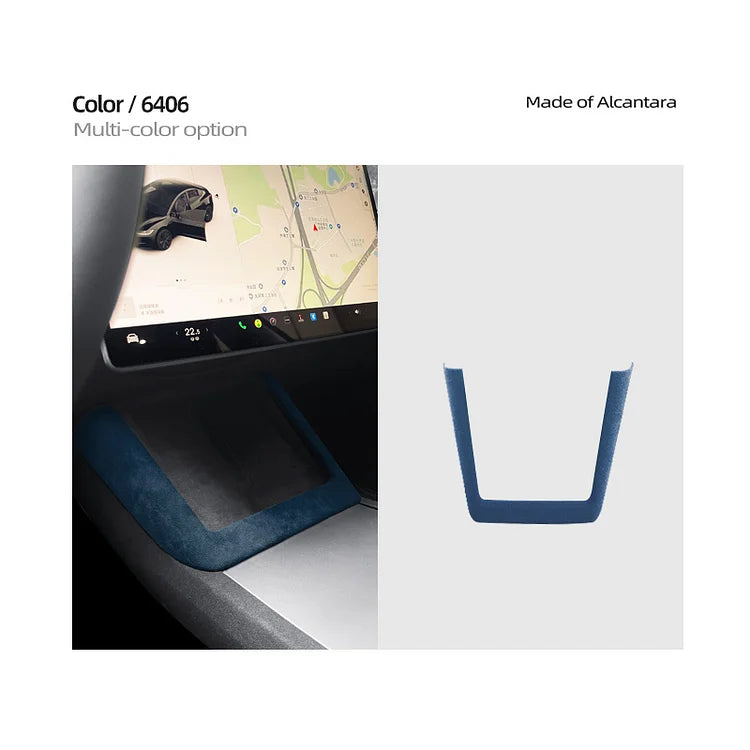 Evtesparts Model 3 Highland Alcantara Central Control Wireless Charging Frame Cover