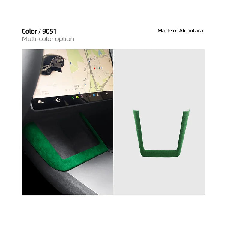 Evtesparts Model 3 Highland Alcantara Central Control Wireless Charging Frame Cover