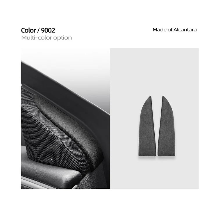 Tesla Model 3 Highland Alcantara Front Doors Speaker Triangle Trim Kit 2PCS