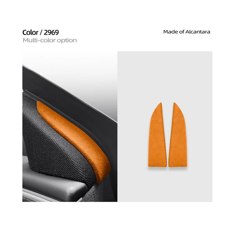Tesla Model 3 Highland Alcantara Front Doors Speaker Triangle Trim Kit 2PCS