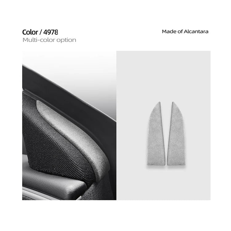 Tesla Model 3 Highland Alcantara Front Doors Speaker Triangle Trim Kit 2PCS