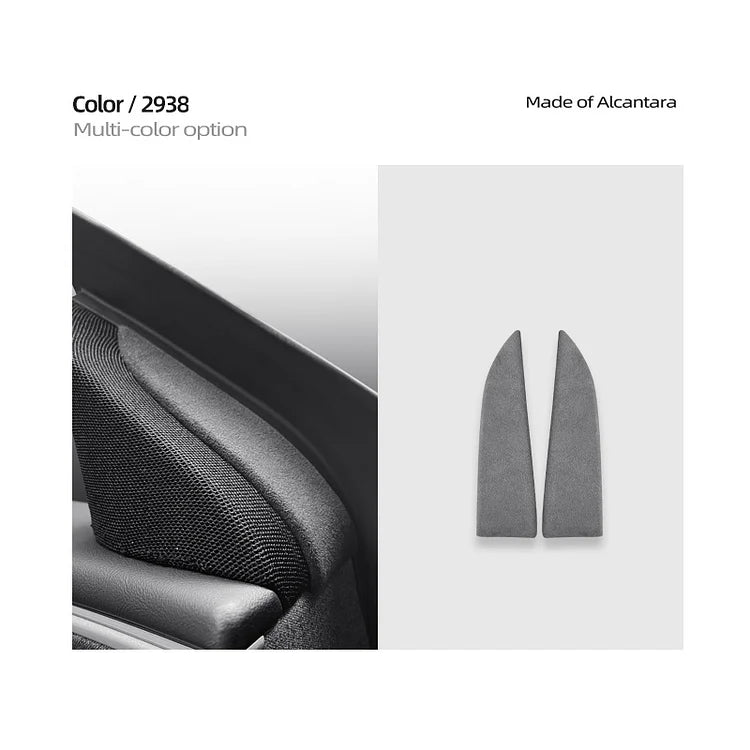 Tesla Model 3 Highland Alcantara Front Doors Speaker Triangle Trim Kit 2PCS