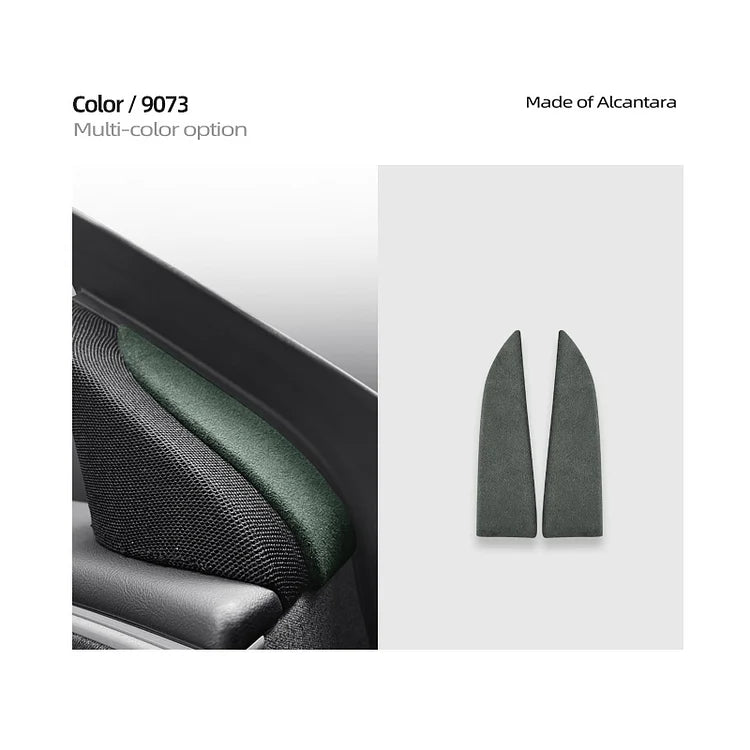 Tesla Model 3 Highland Alcantara Front Doors Speaker Triangle Trim Kit 2PCS
