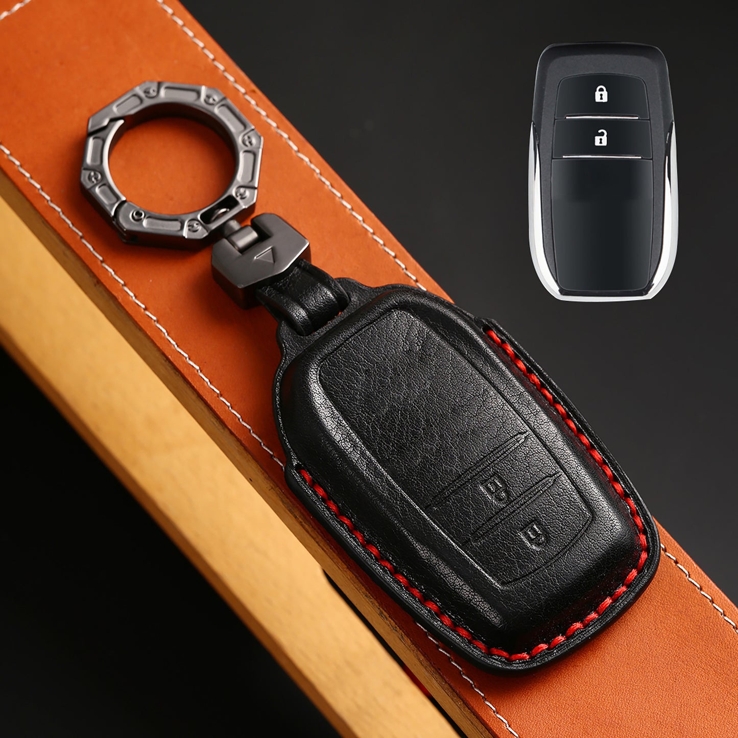 For Toyota 4Runner Sienna Leather Key Fob Cover