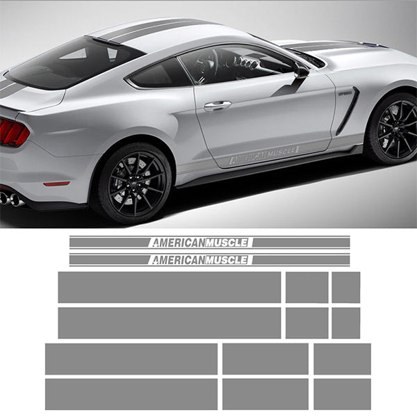 For Ford Mustang Racing Stripes Hood Decals & Body Sport Stripe Kit