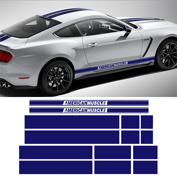 For Ford Mustang Racing Stripes Hood Decals & Body Sport Stripe Kit