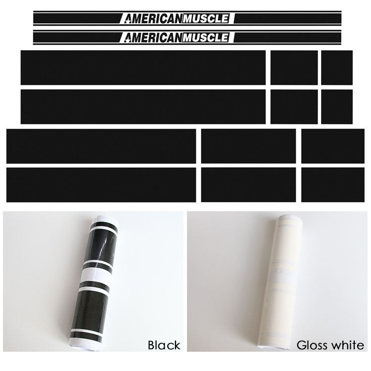 For Ford Mustang Racing Stripes Hood Decals & Body Sport Stripe Kit