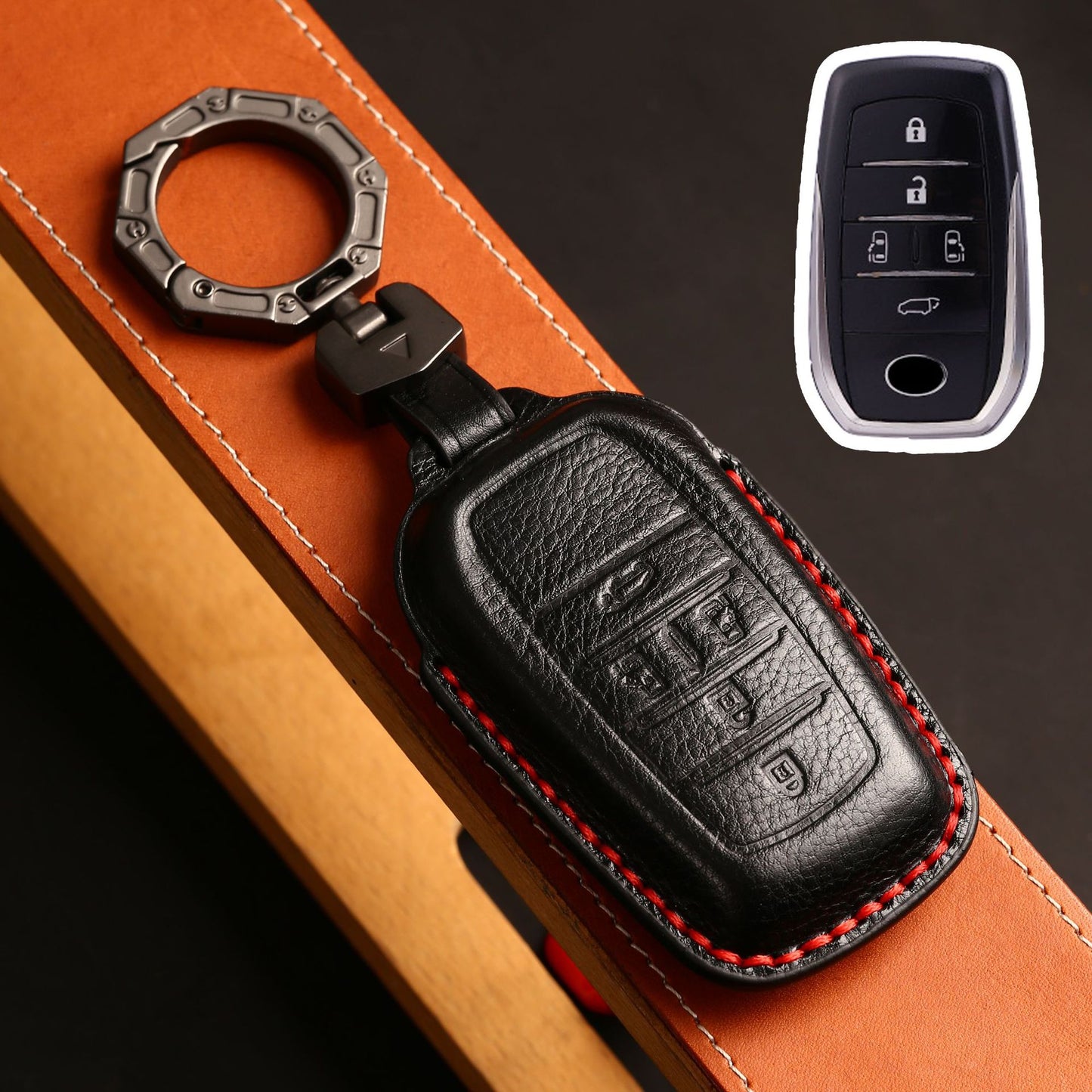For Toyota 4Runner Sienna Leather Key Fob Cover