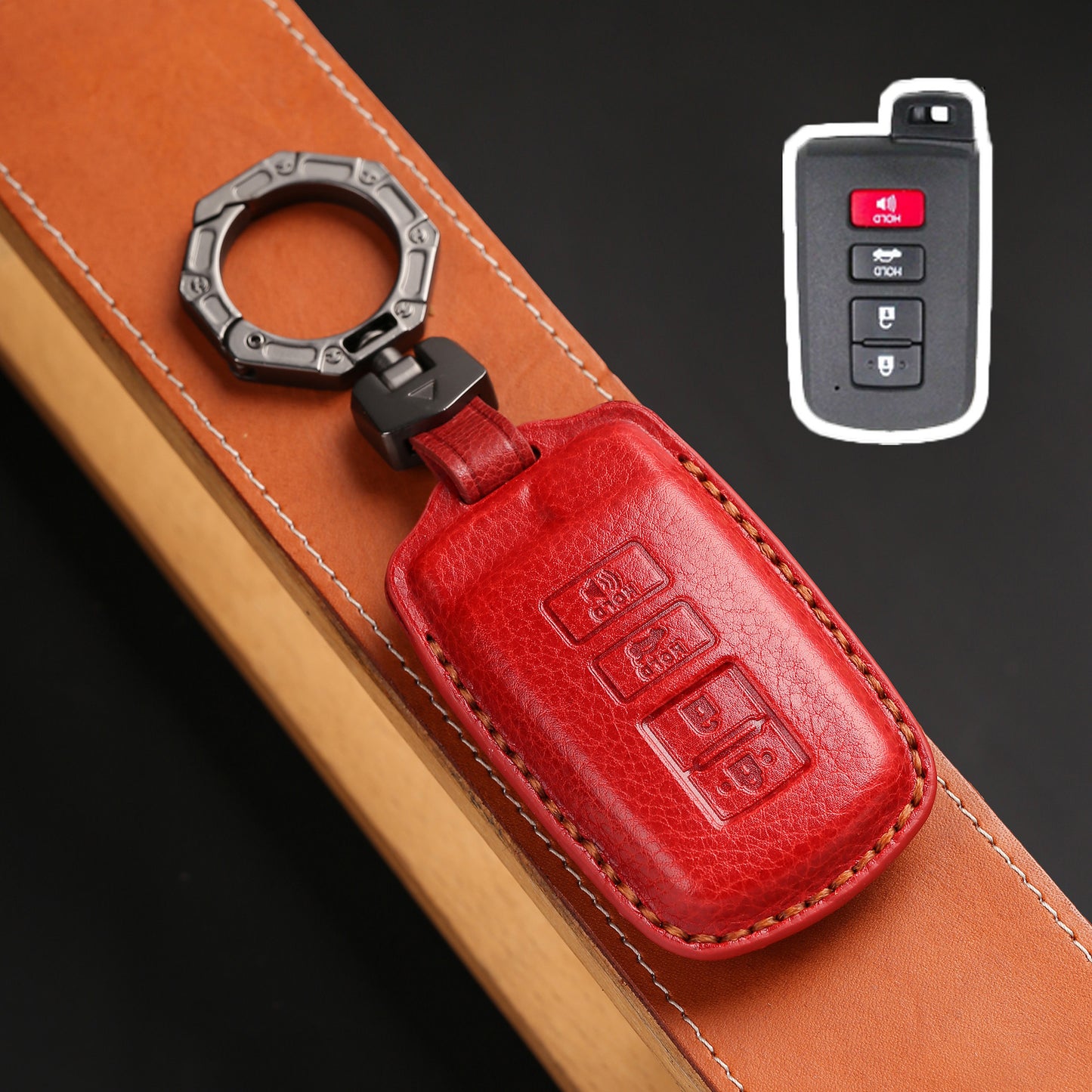 For Toyota 4Runner Sienna Leather Key Fob Cover