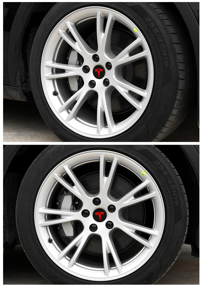 Model 3/Y Wheel Center Hub Caps Screw Protectors Covers Kit