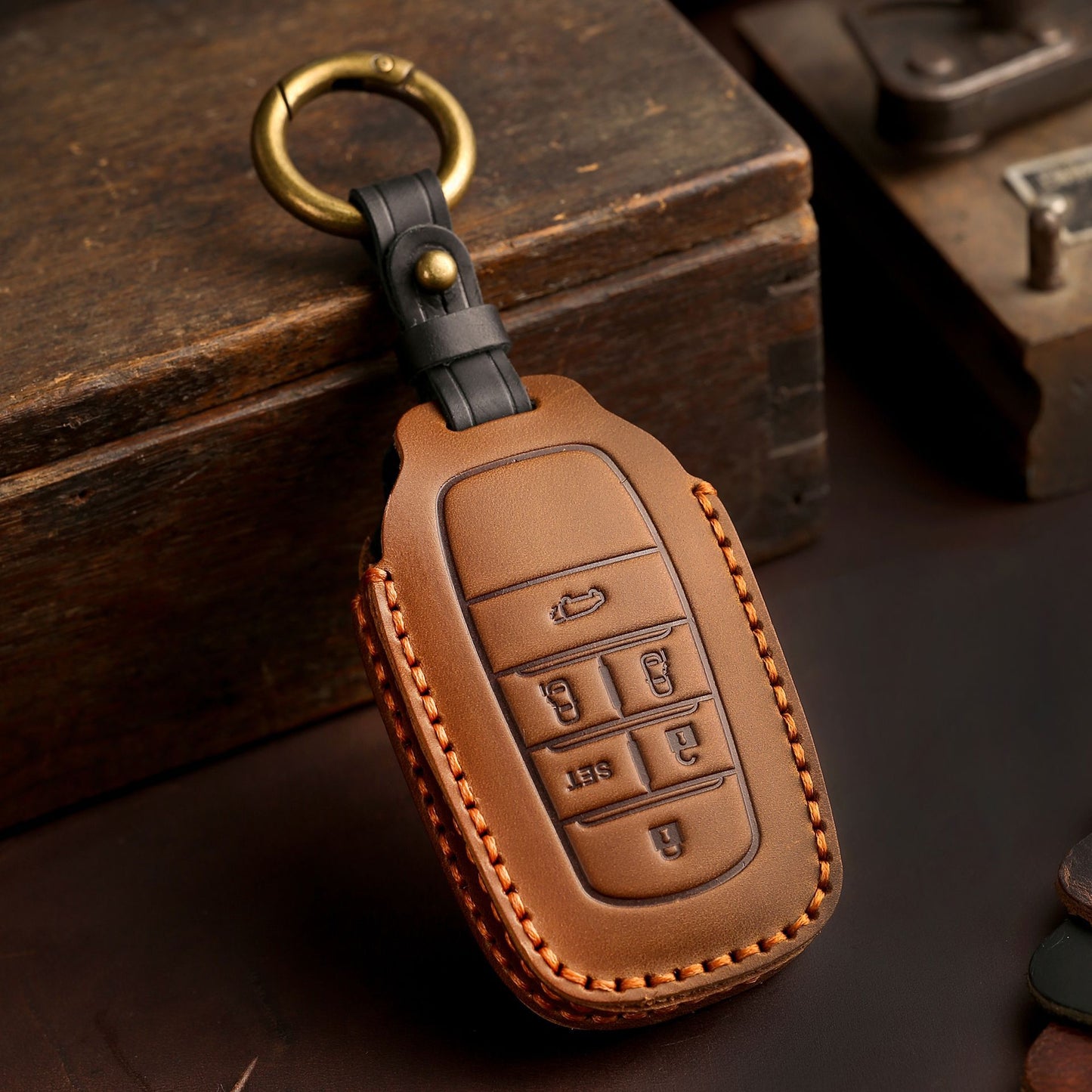 For Toyota Sienna Leather Key Fob Cover