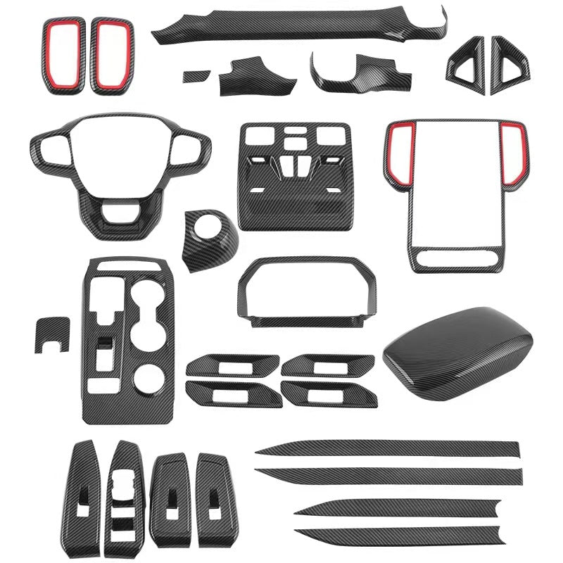 For 2023-2026 Ford Ranger Carbon Fiber Dash Cover Panel Trim