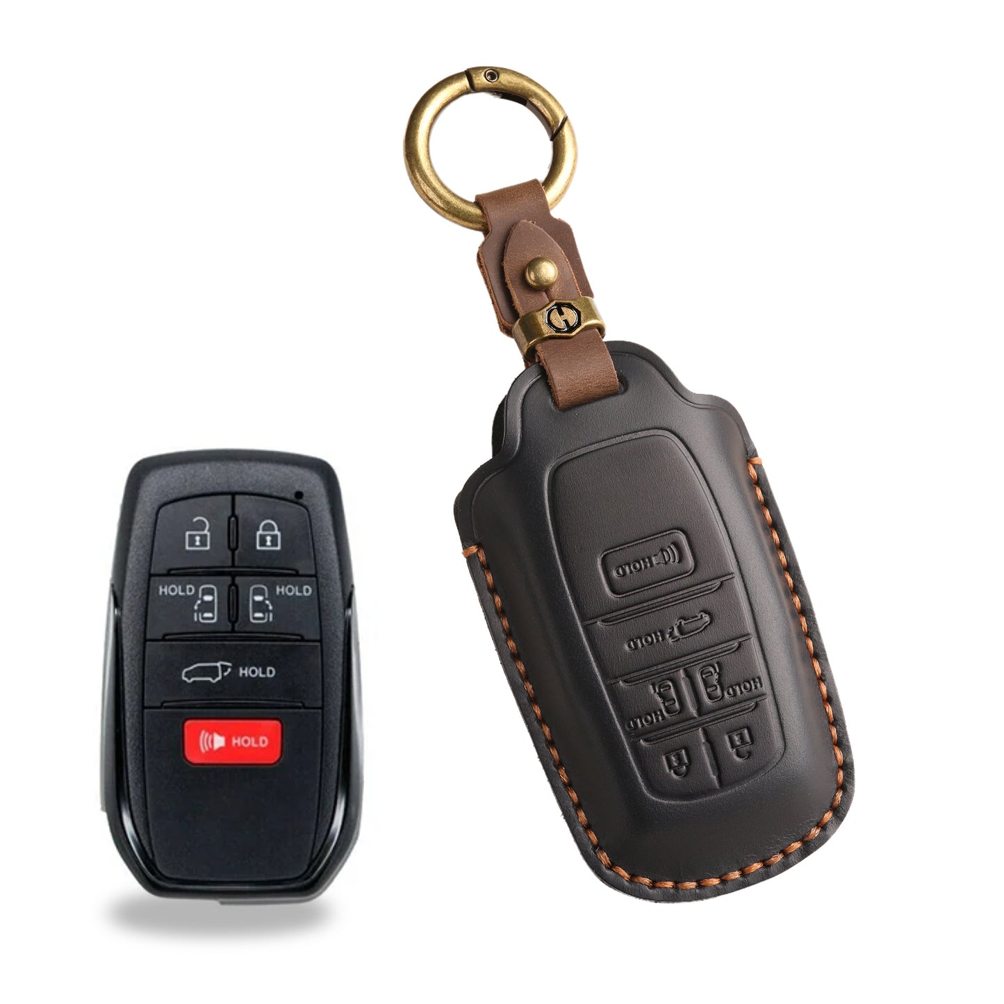 Premium Leather Key Cover Case For Toyota Alphard