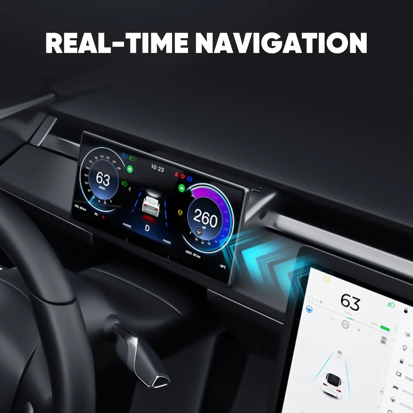 Model 3 Highland 8.9" Dashboard Head Up Display Carplay & Android Auto Touch Screen 8.9-Inch Instrument Cluster