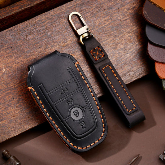 For Ford F-150 Pickup Leather Key Fob Cover (3/4/5 Button)