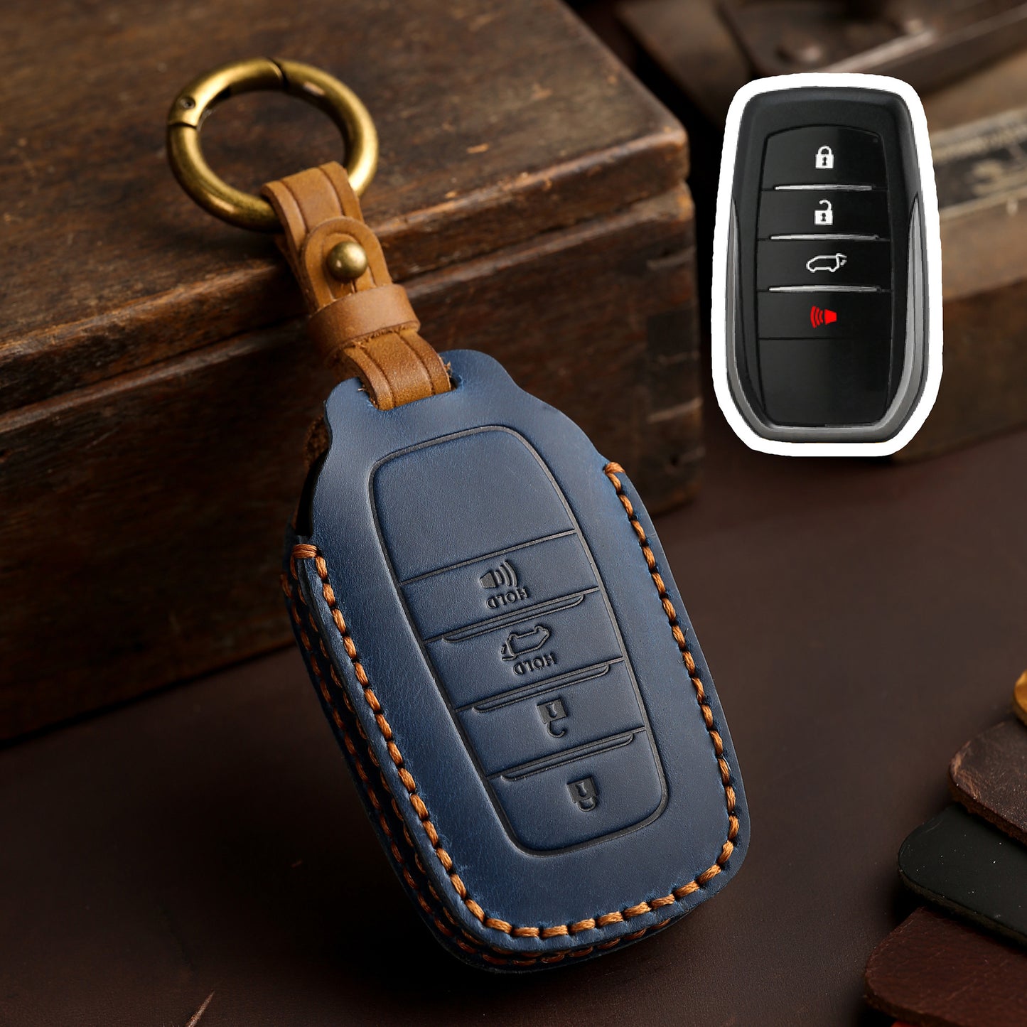 For Toyota Sienna Leather Key Fob Cover