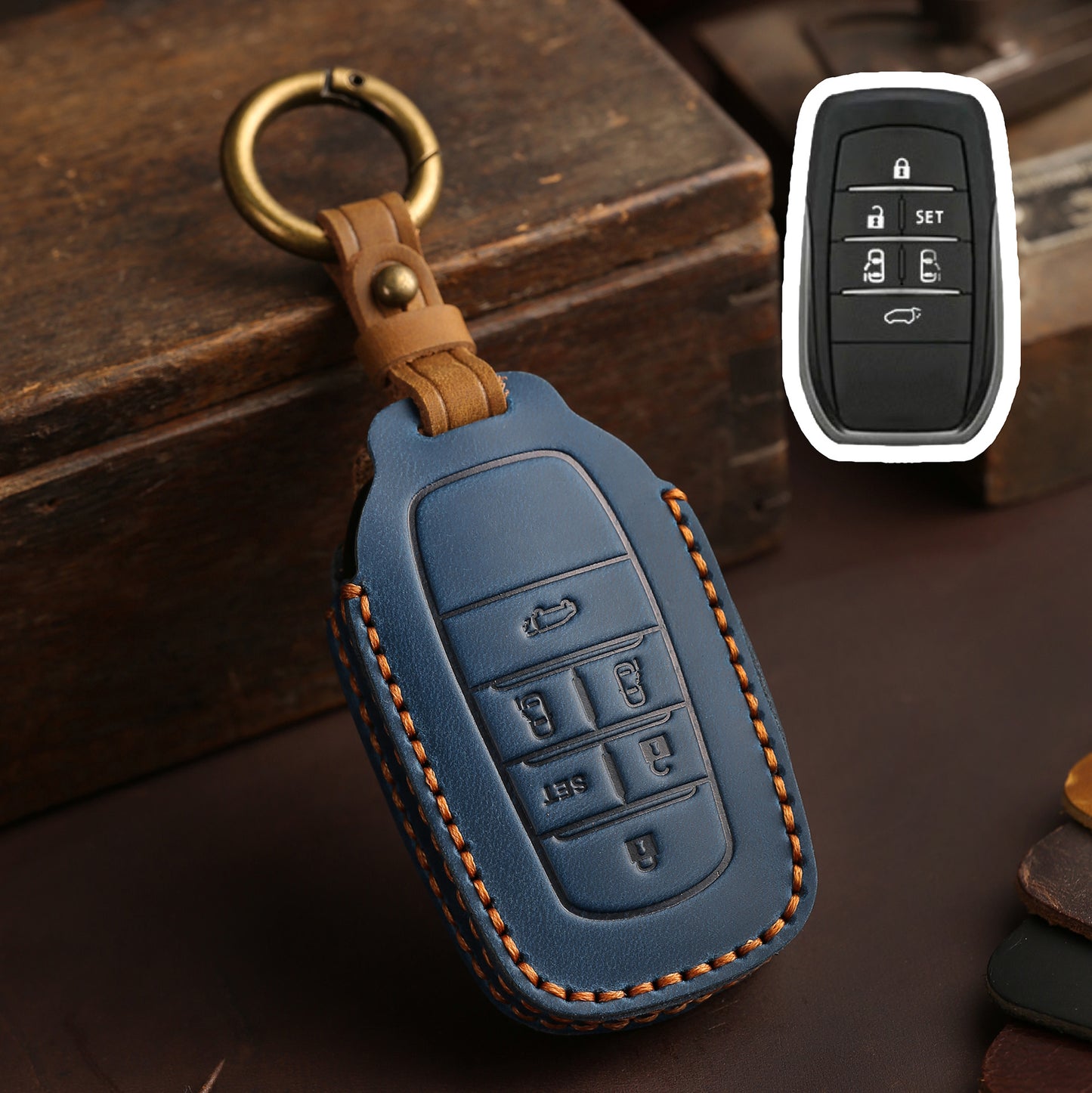 For Toyota Sienna Leather Key Fob Cover