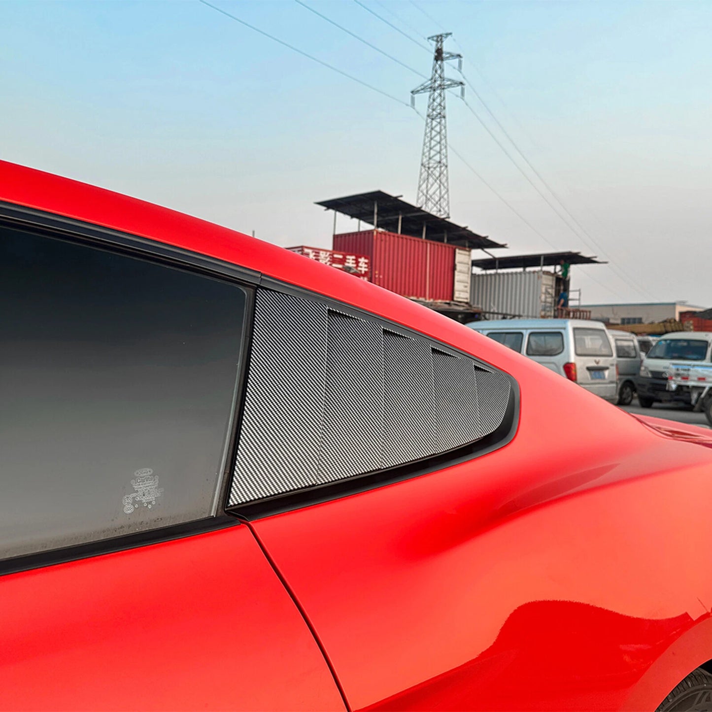 Rear Window Louvers For Ford Mustang MK6 2015-2023