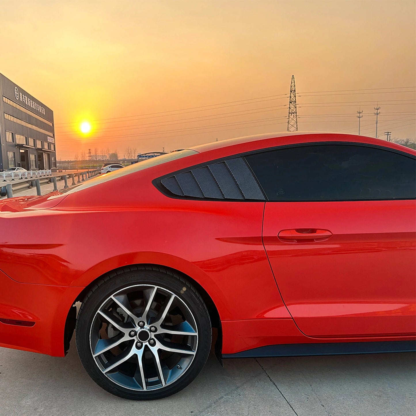 Rear Window Louvers For Ford Mustang MK6 2015-2023