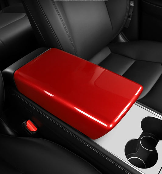 Carbon Fiber Center Console Armrest Cover For Model 3/Y 2019-2022