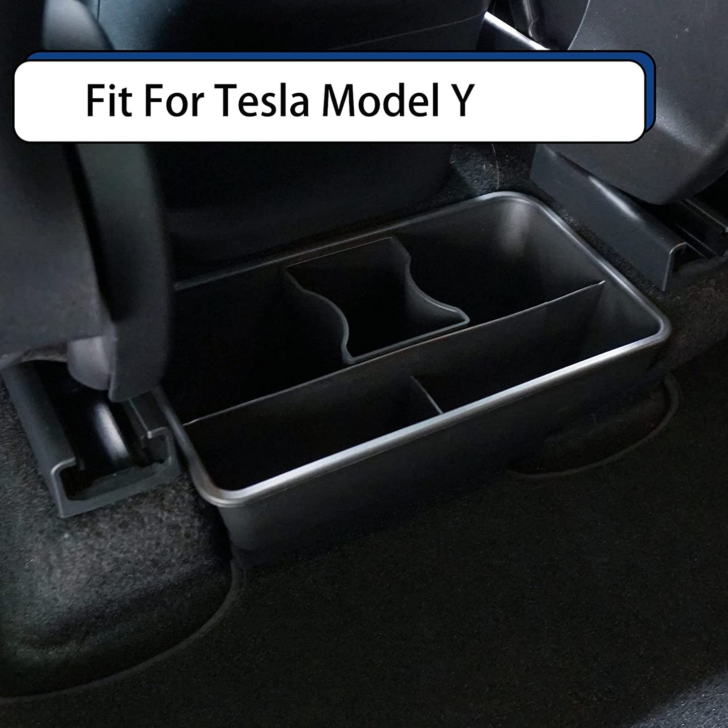 Tesla Model Y Rear Center Console Organizer Back Seat Storage Box