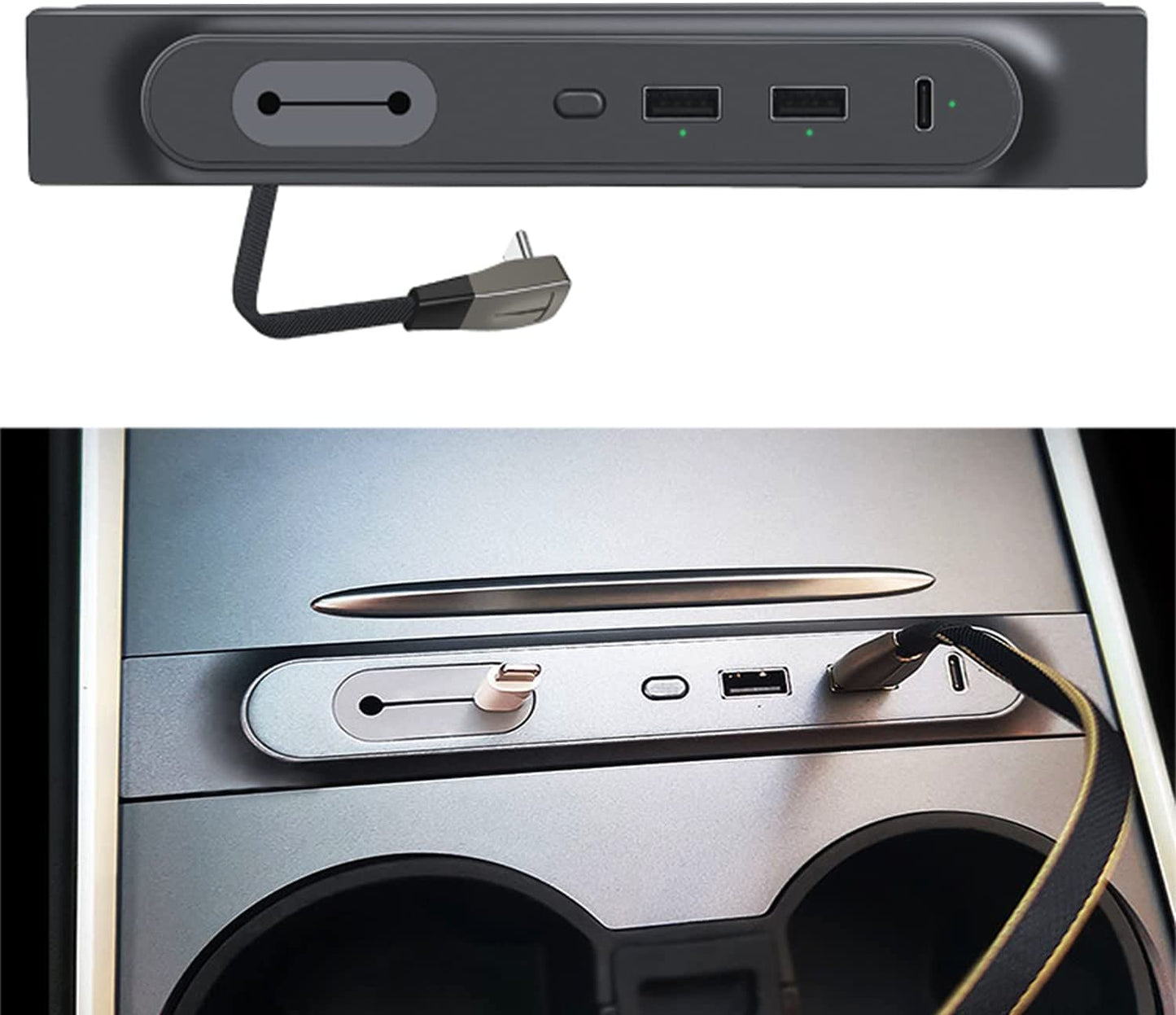 Tesla Model 3/Y Center Console USB Charging Hub Docking Station