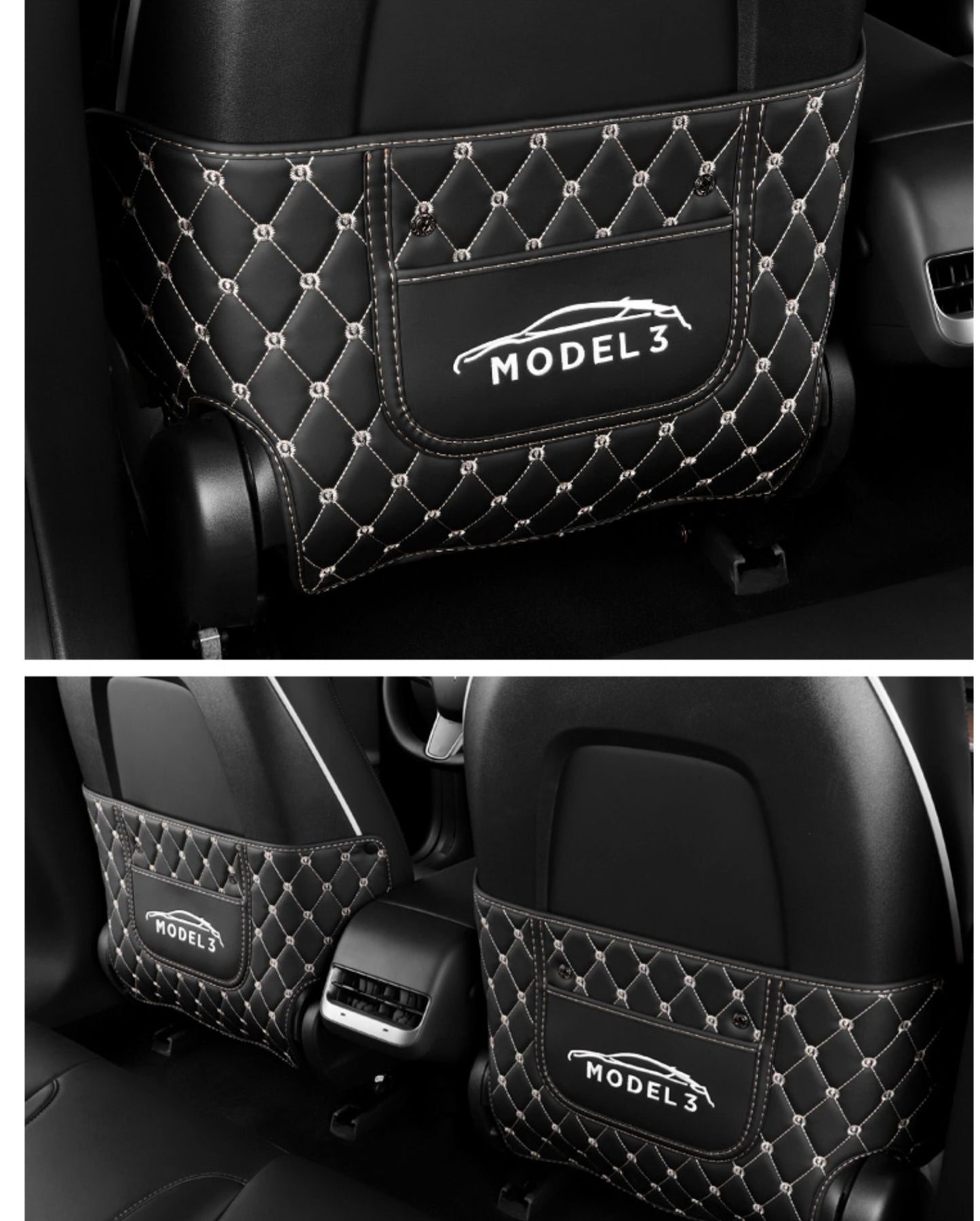 Tesla Model 3 /Y Seat Back Anti Kick Mats Protector Pad