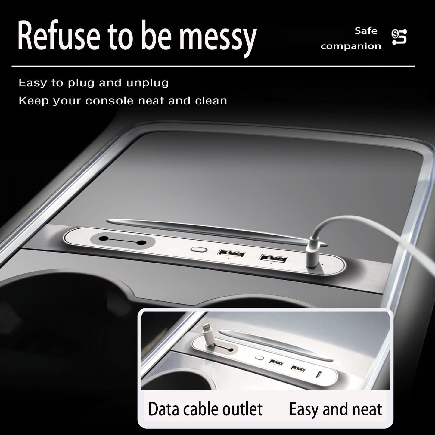 Tesla Model 3/Y Center Console USB Charging Hub Docking Station