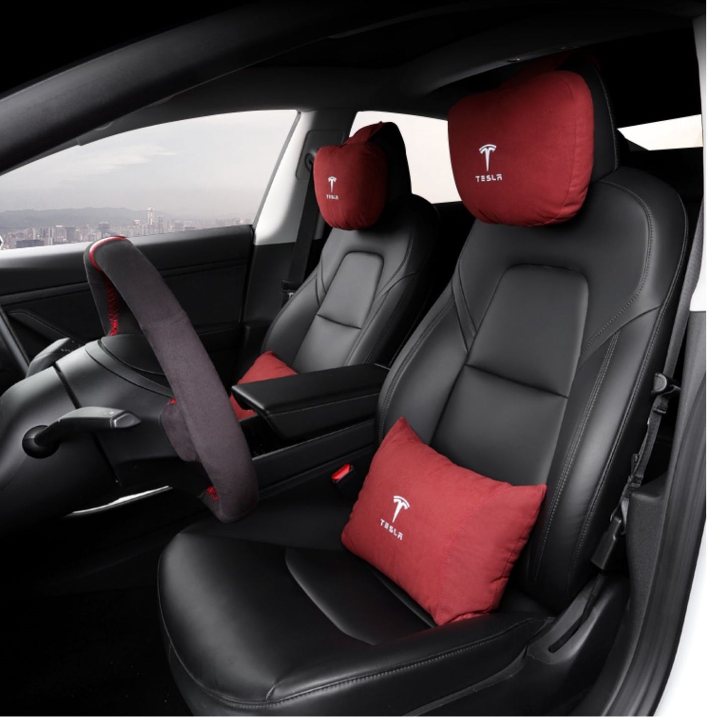 Tesla Neck Pillow Headrest & Lumbar Support Pillow