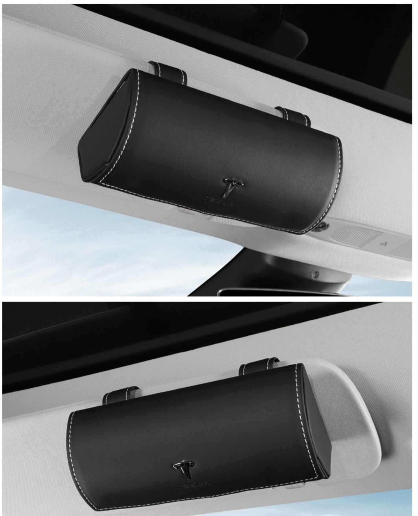 Tesla Sunglass Case Holder Clip Glasses Storage Box