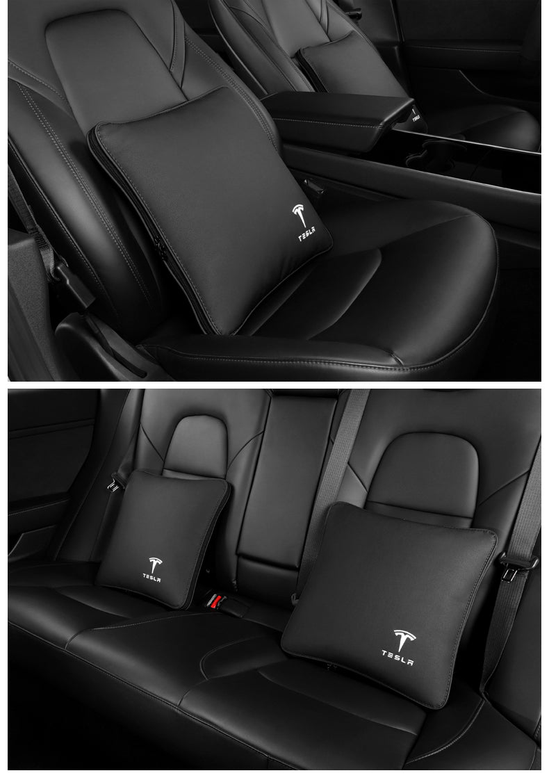 Tesla Throw Pillow & Sleep Quilt Fit For Tesla Owners To Rest In-Car
