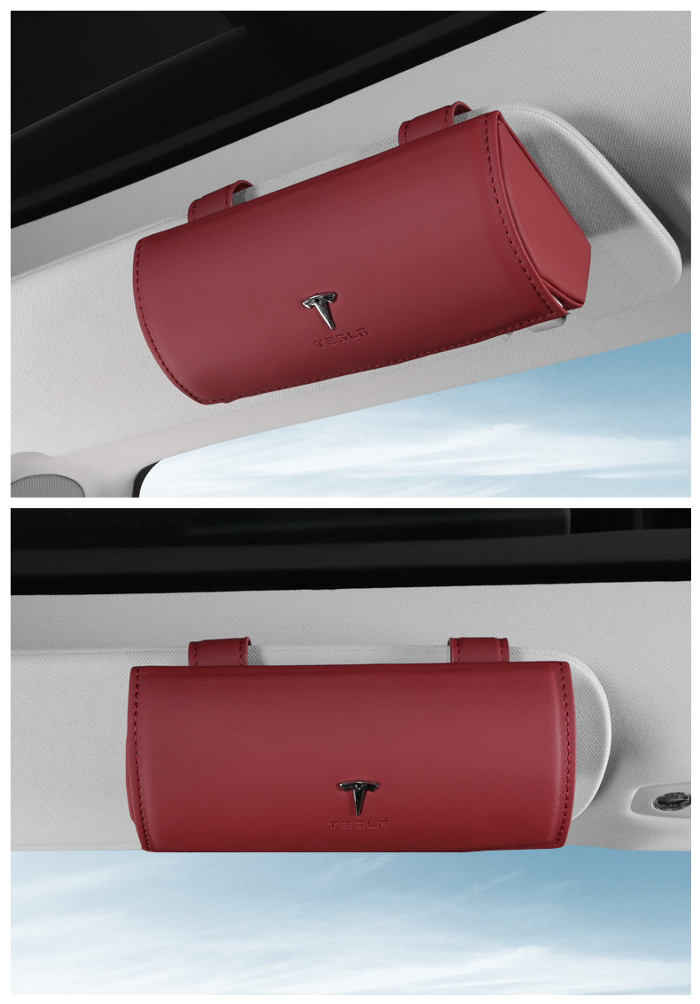 Tesla Sunglass Case Holder Clip Glasses Storage Box