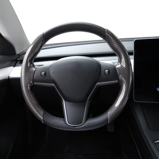 Model 3/Y Carbon Fiber Steering Wheel Cover Caps