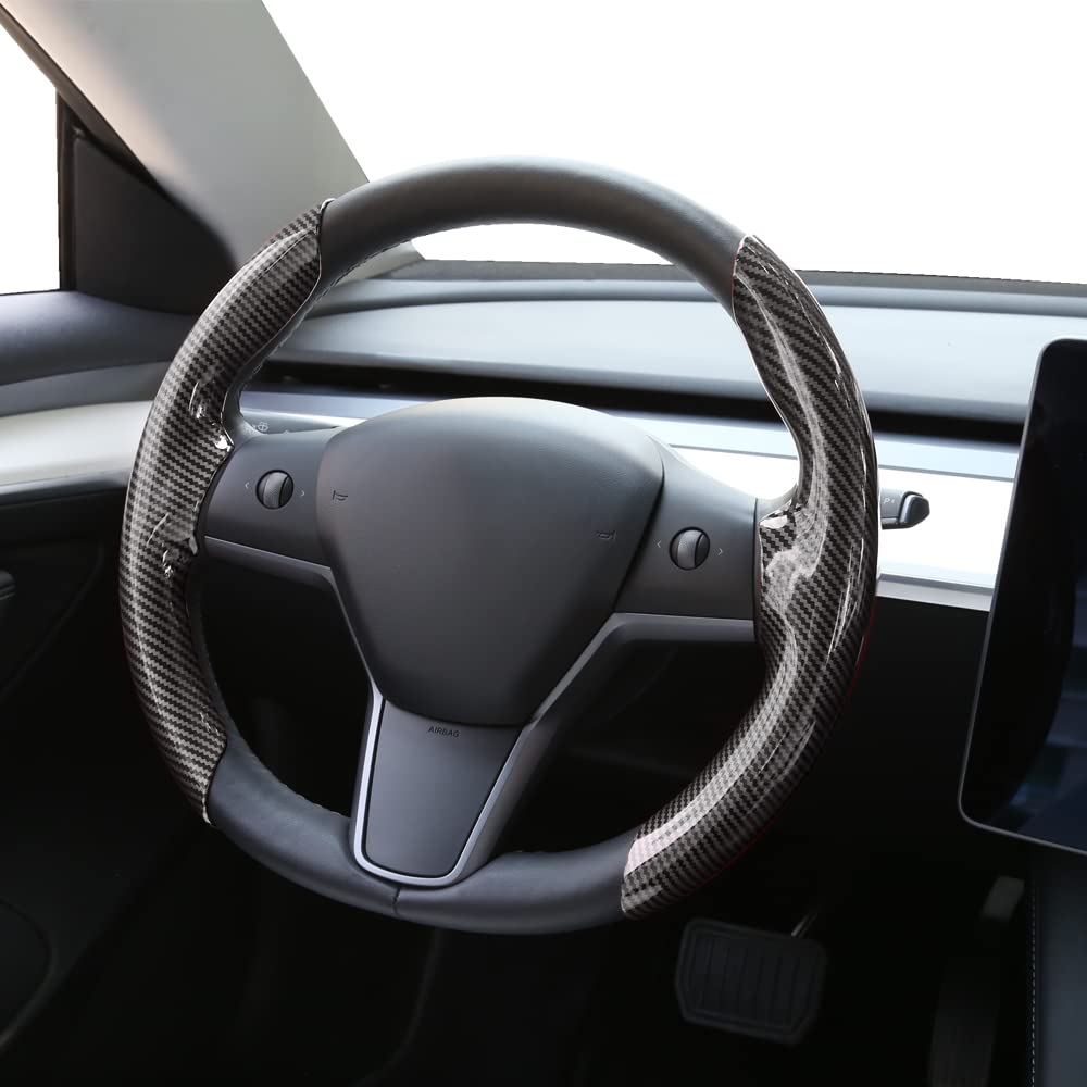 Model 3/Y Carbon Fiber Steering Wheel Cover Caps
