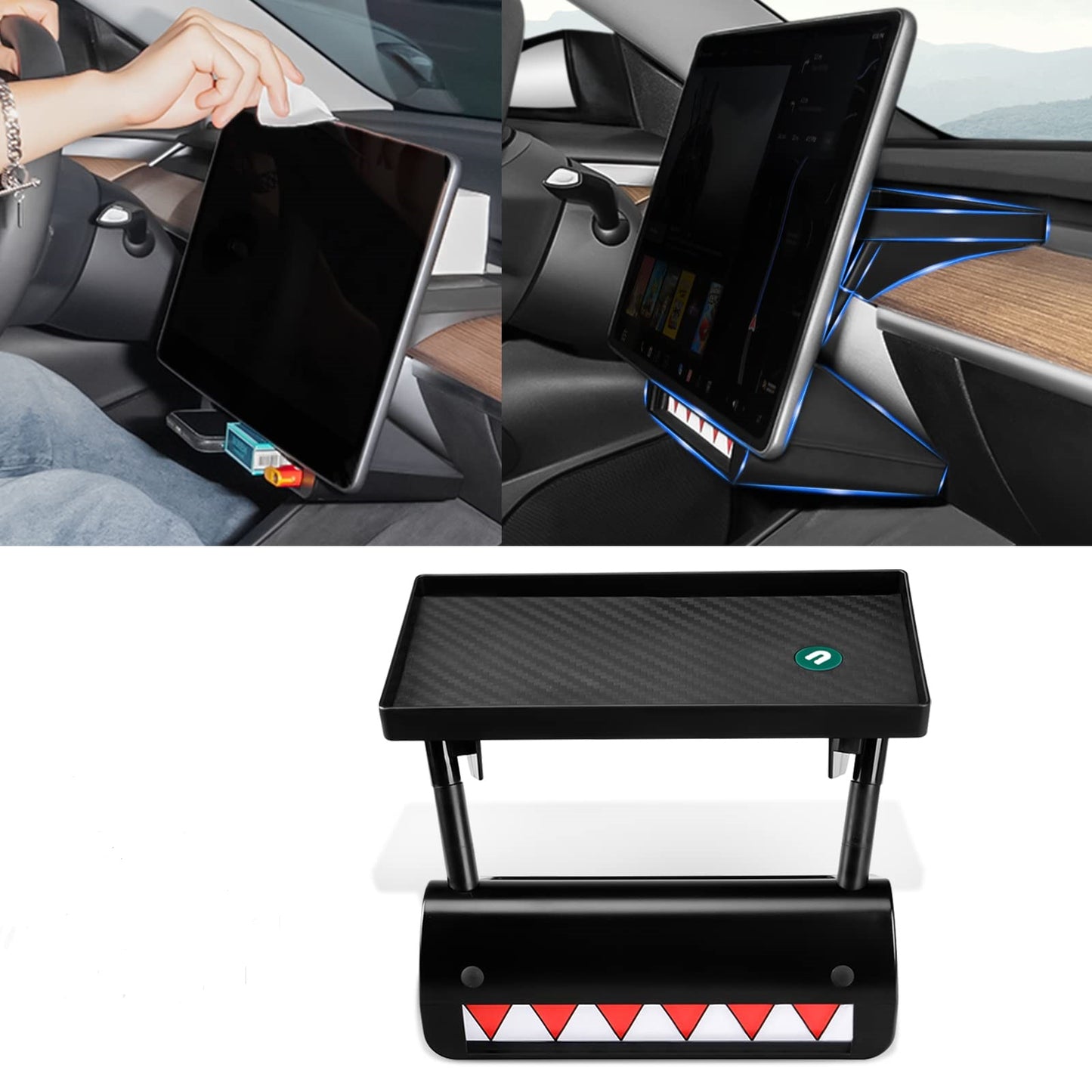 Model 3/Y Dashboard Organizer Tray Hidden ETC Bracket Under Screen Storage Box
