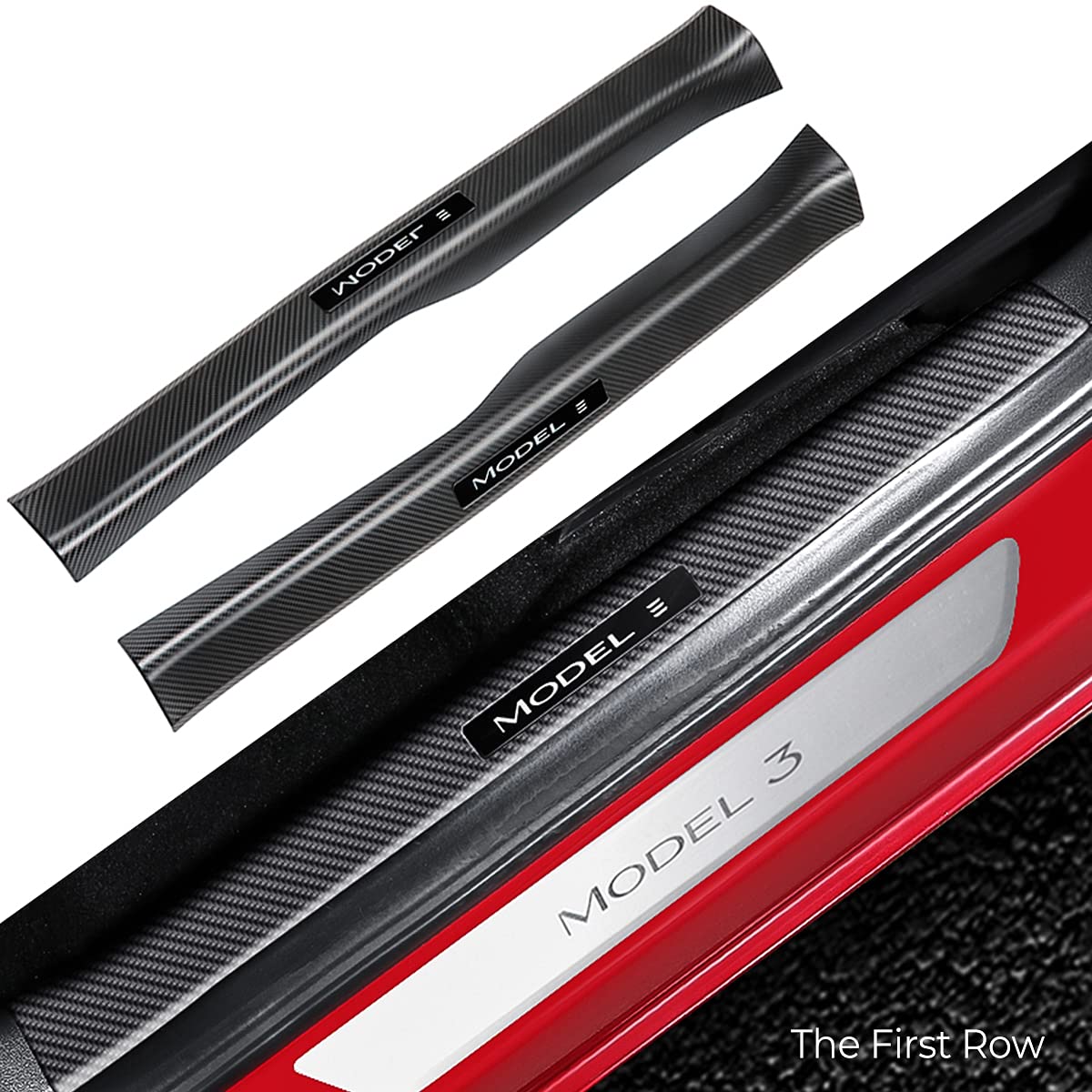 Model 3/Y Carbon Fiber Door Sills Protector Threshold Strip