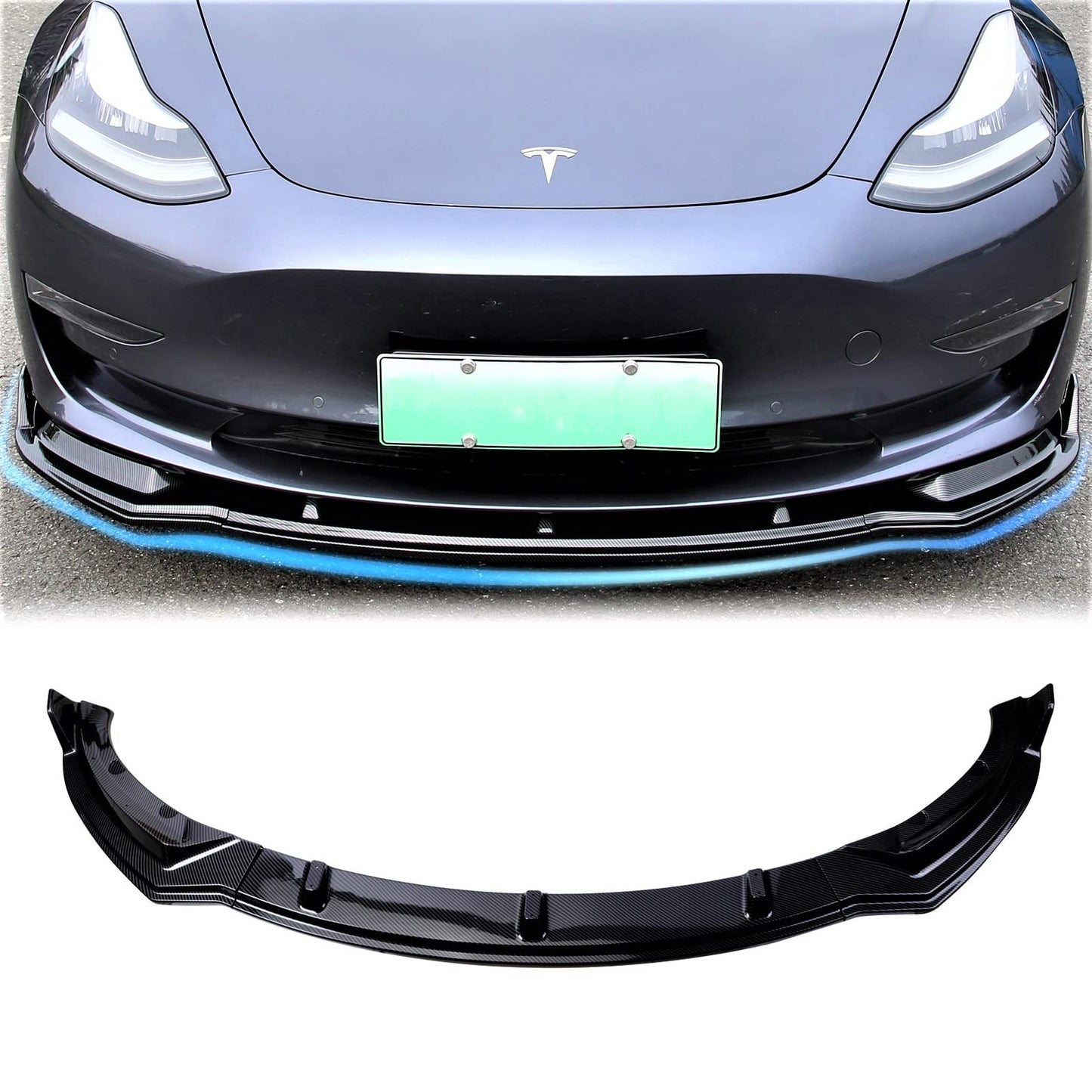 Tesla Model 3/Y Front Bumper Lip Spoiler