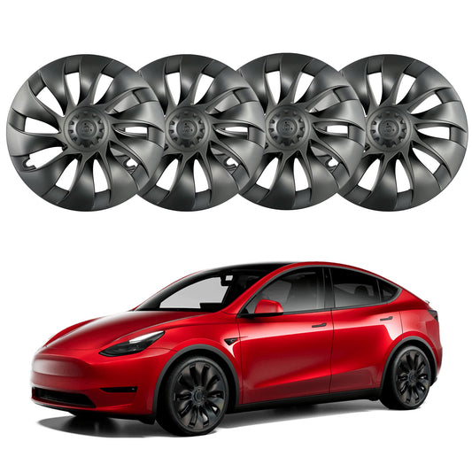 20 Inch Model Y Aero Wheel Cover Matte Black 20" Hub Caps (4pcs)