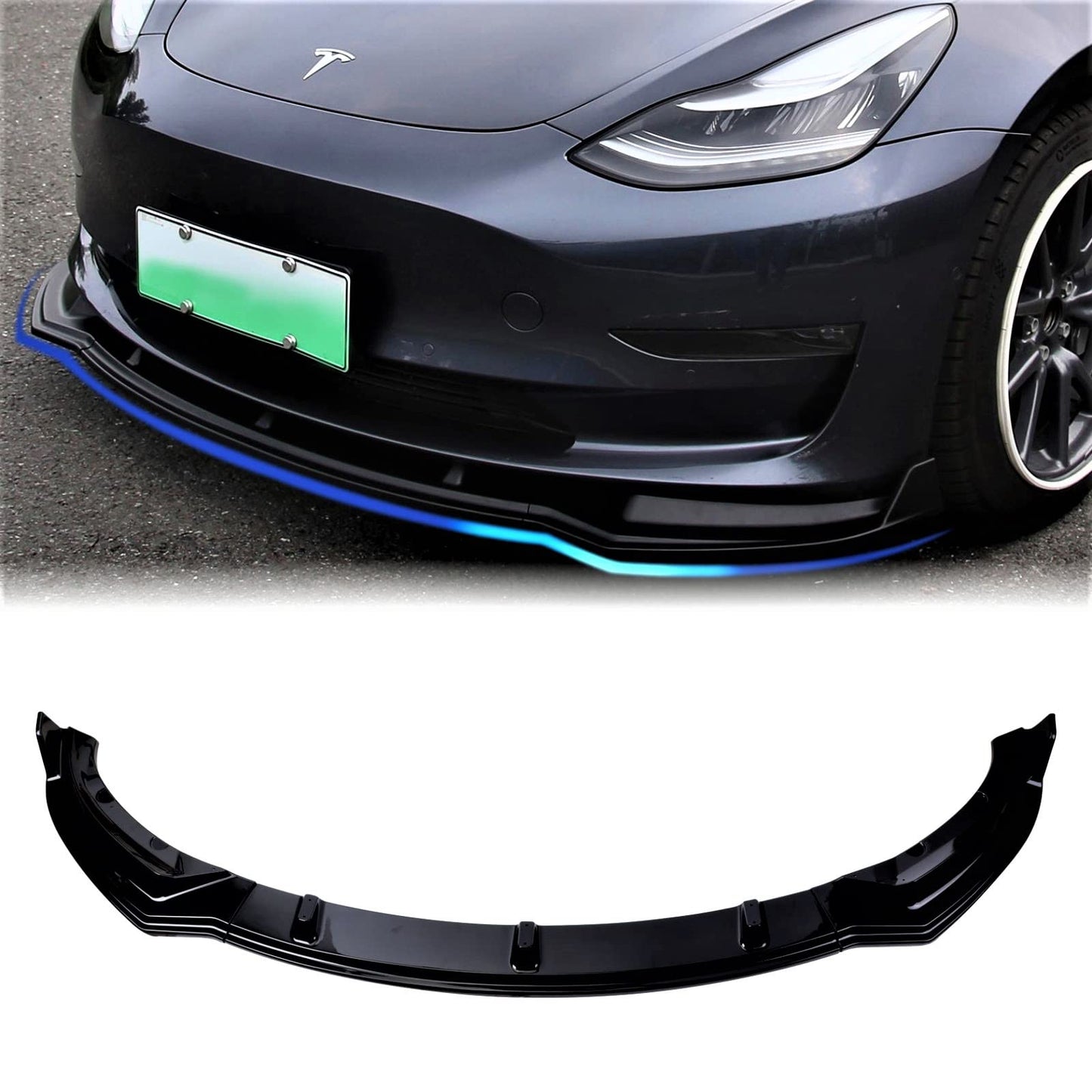 Tesla Model 3/Y Front Bumper Lip Spoiler