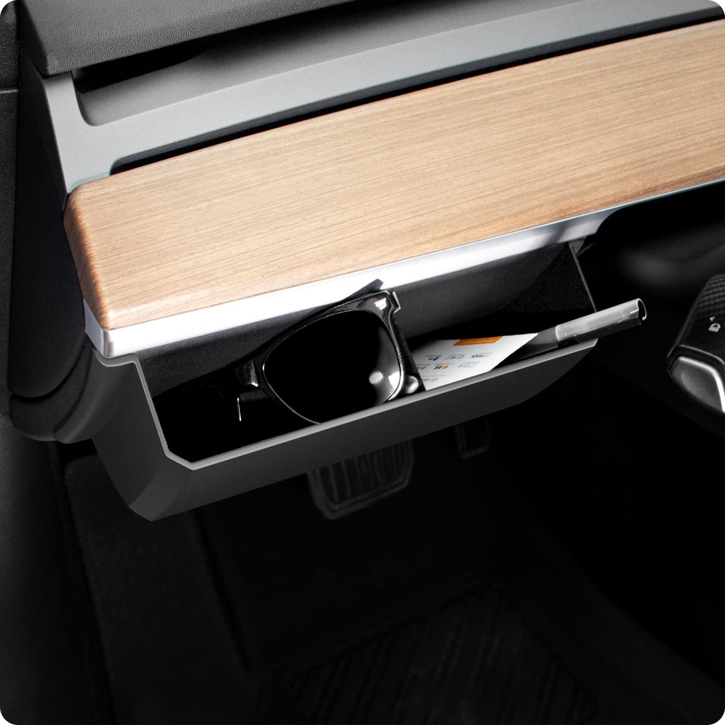 Model 3/Y Under Steering Wheel Left Side Storage Box